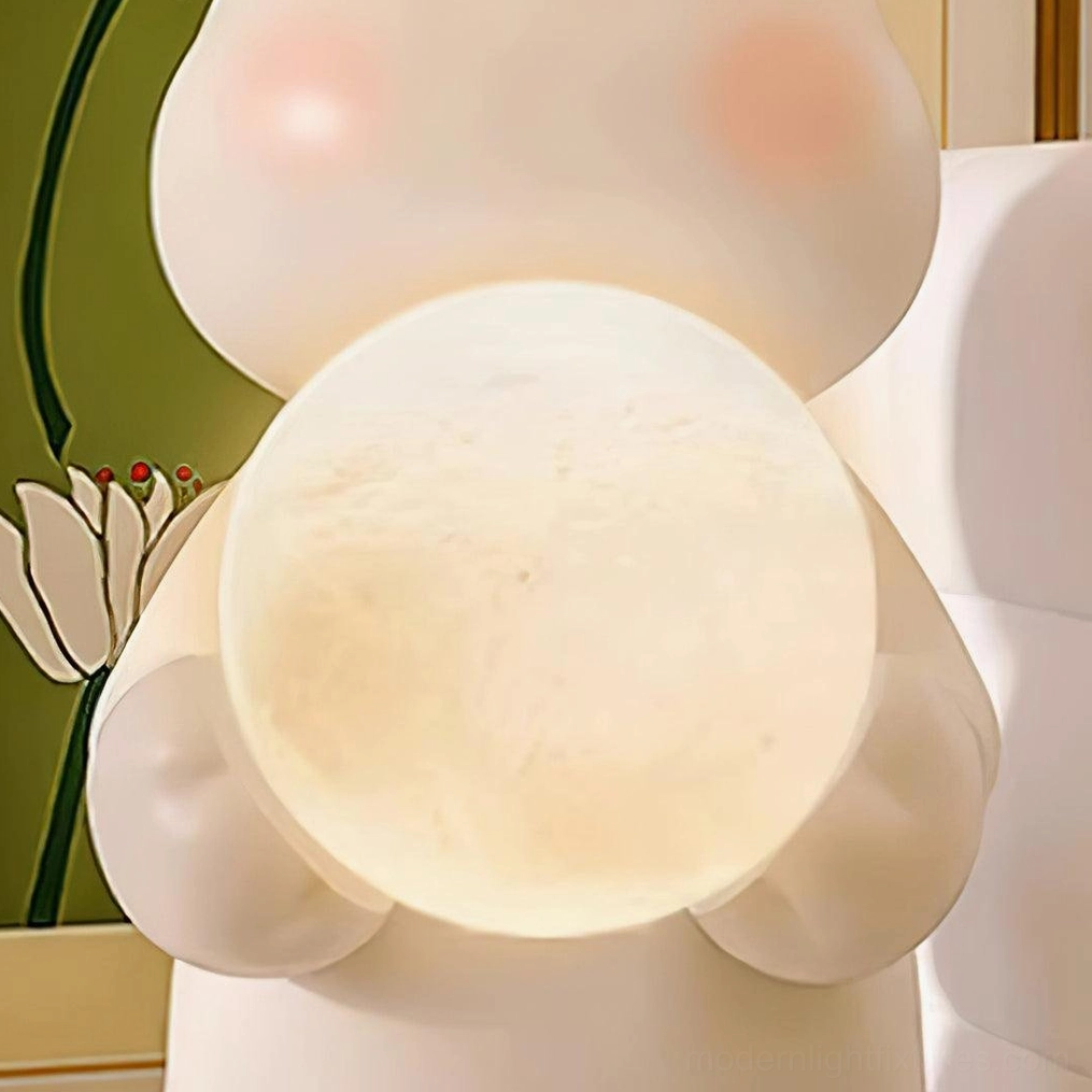 Moon rabbit floor lamp eclectic bohemian interior whimsical character design