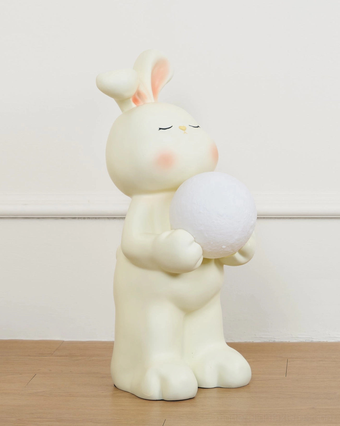 Moon rabbit floor lamp entryway hallway distinctive charming lighting statement piece