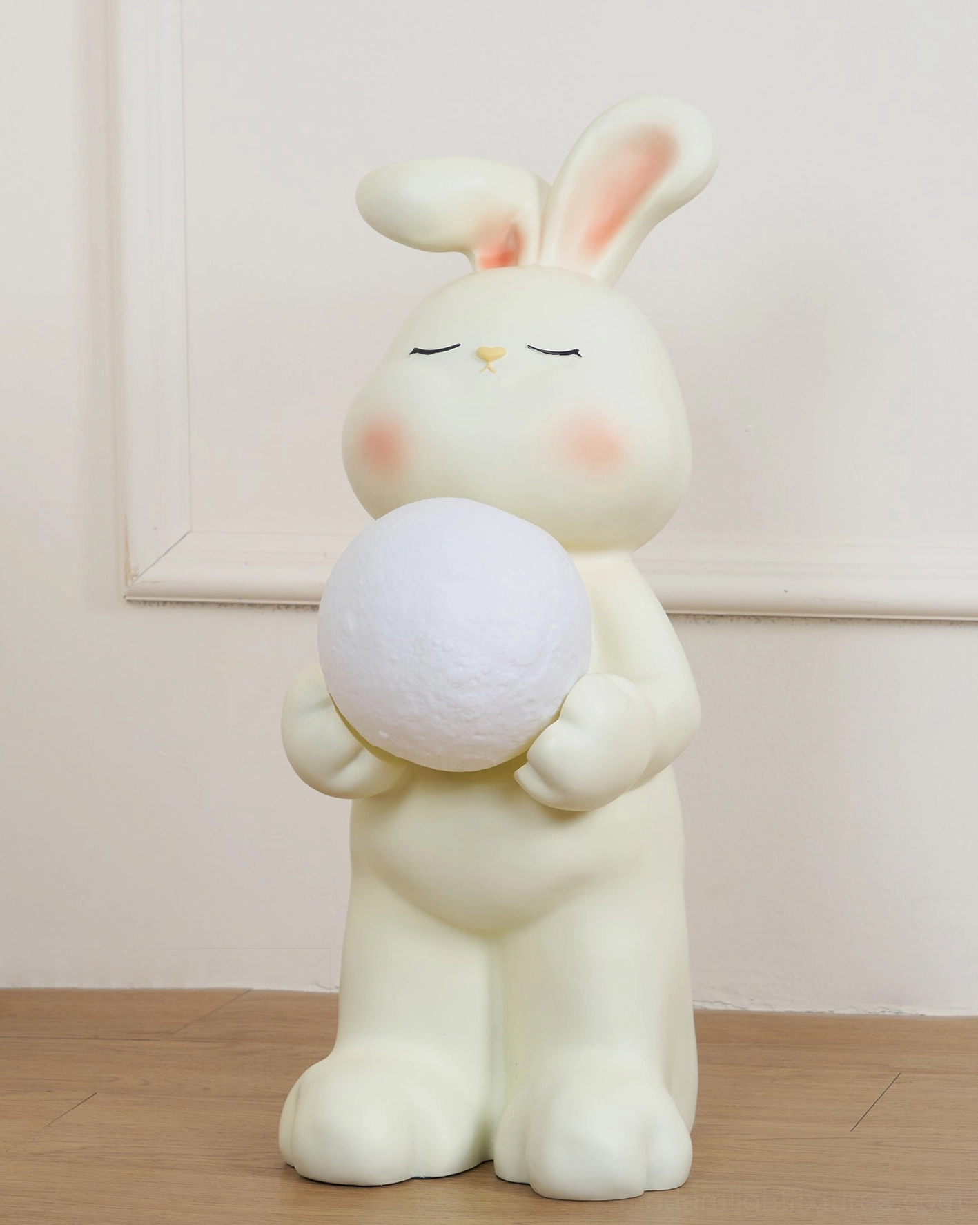 Moon rabbit floor lamp children's room nursery playful design gentle illumination