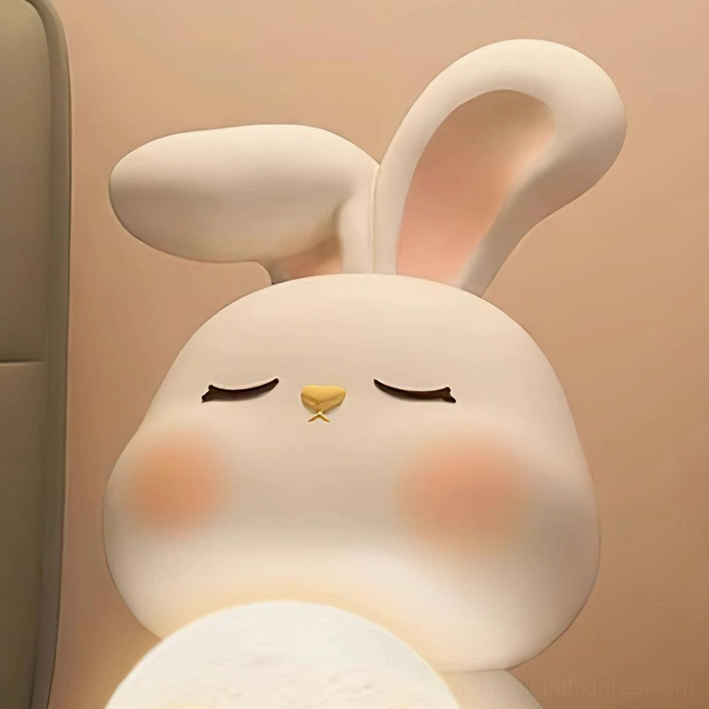 Moon rabbit floor lamp japanese-inspired zen room lunar theme meditation space