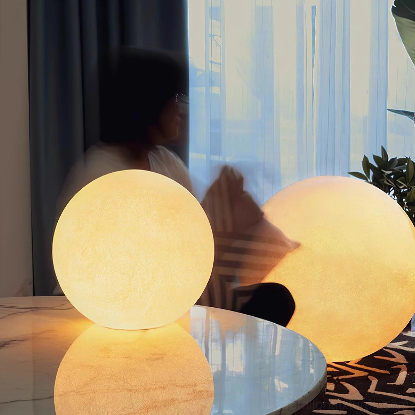 Moon table lamp warm LED bulb recommendation energy efficient lighting solution