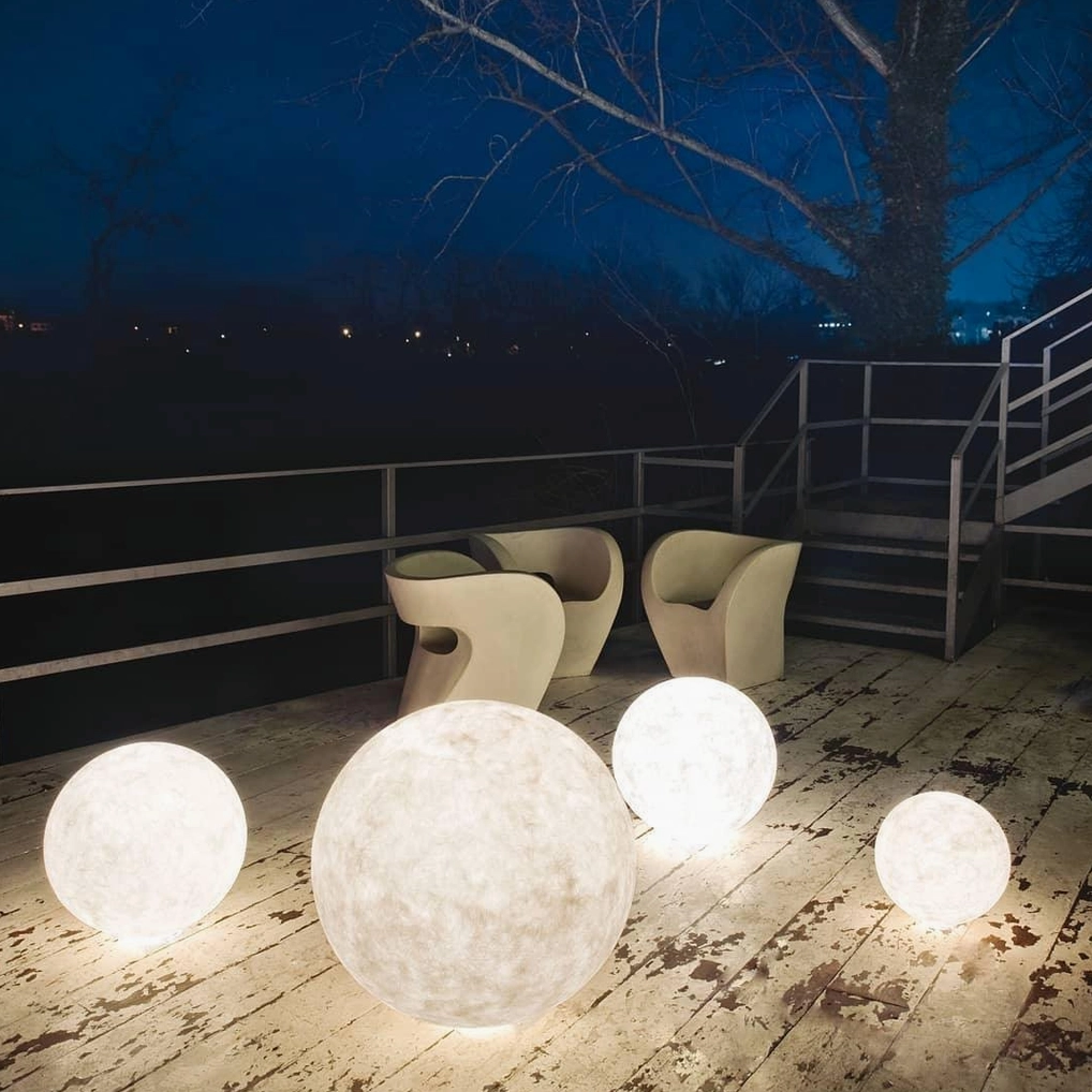 Moon table lamp modern spherical design E26 E27 socket compatible dimmer