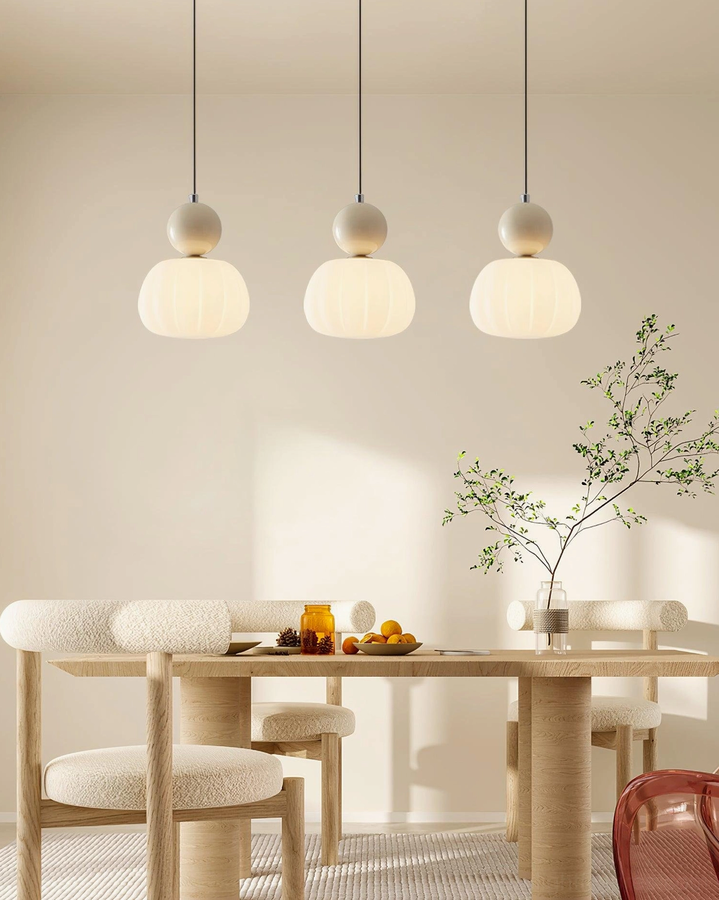 Contemporary pendant light chrome finish - industrial modern fixture design studio view