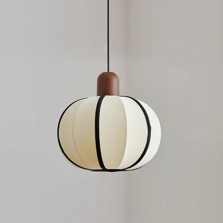 Mosh fabric globe pendant light - neutral studio setting with product display highlighting handcrafted design and material quality