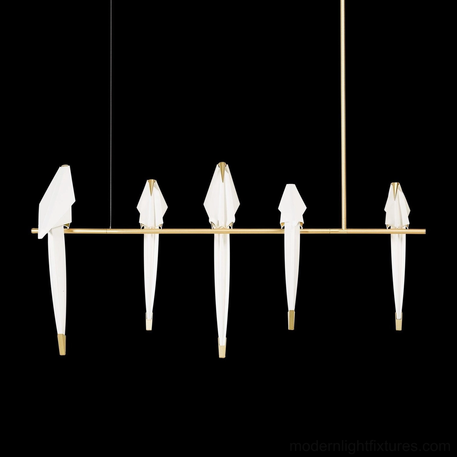Origami crane chandelier multi-head pendant light contemporary design