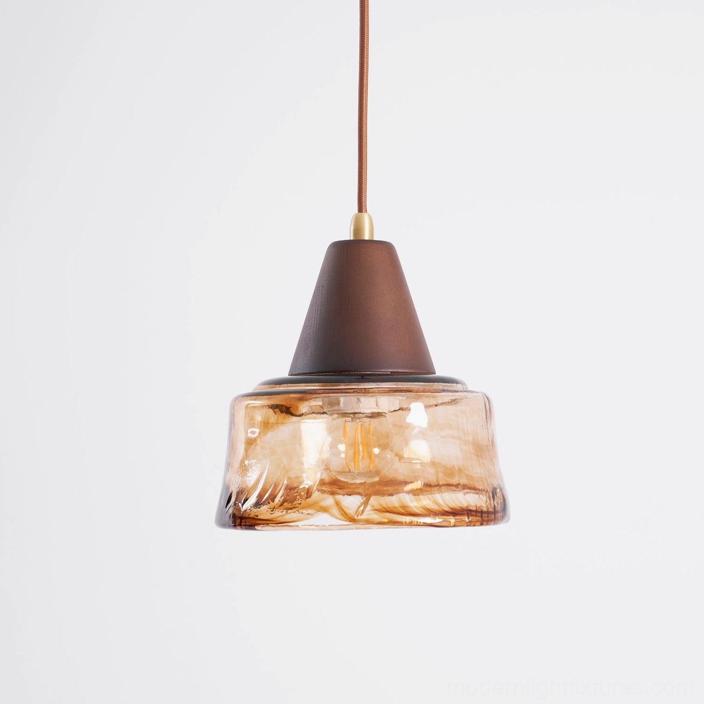 Murano pendant light showing sloped ceiling compatible installation