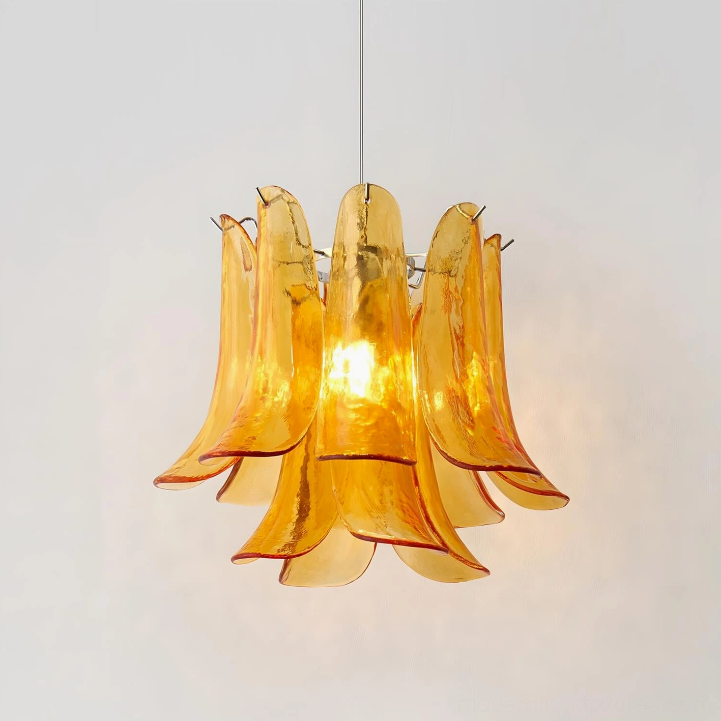 Murava pendant light color variants displayed amber orange green white