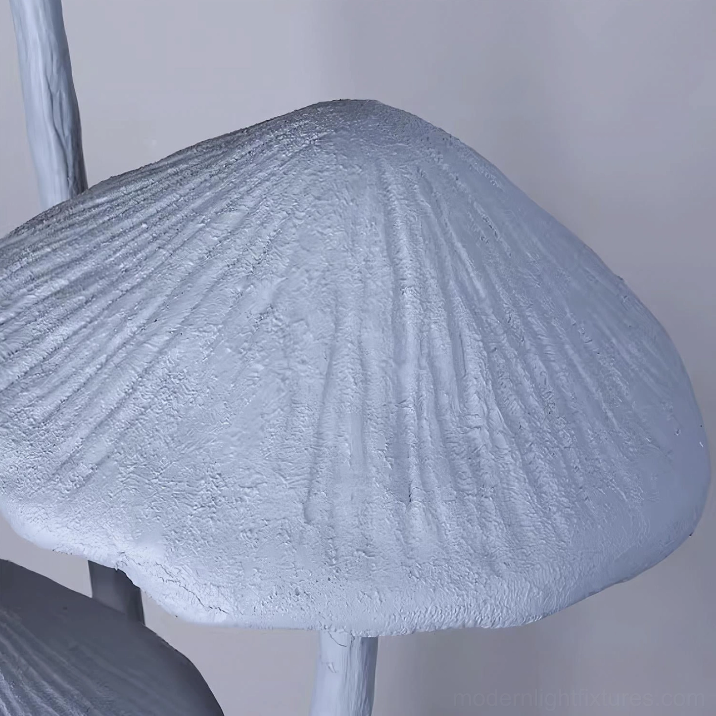 Sculptural mushroom floor lamp with integrated LED warm white 3000K lighting creating inviting home ambiance