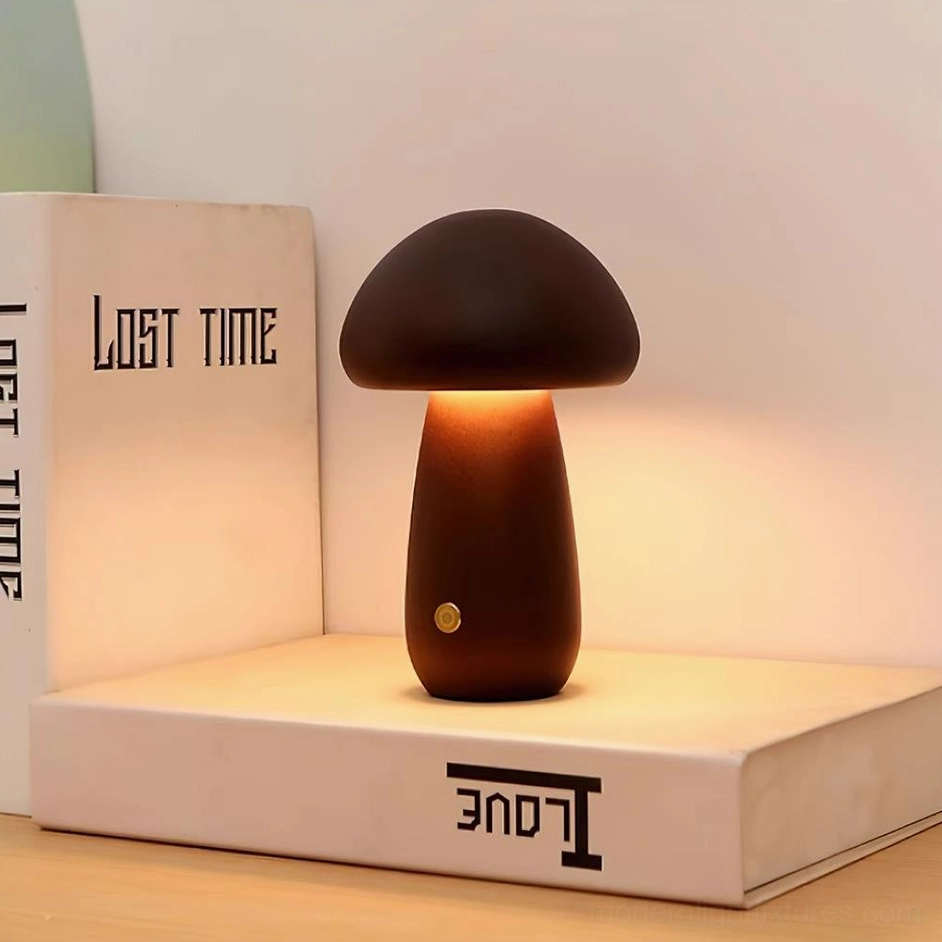 Mushroom table lamp all models and colors comprehensive comparison showing size and finish variations