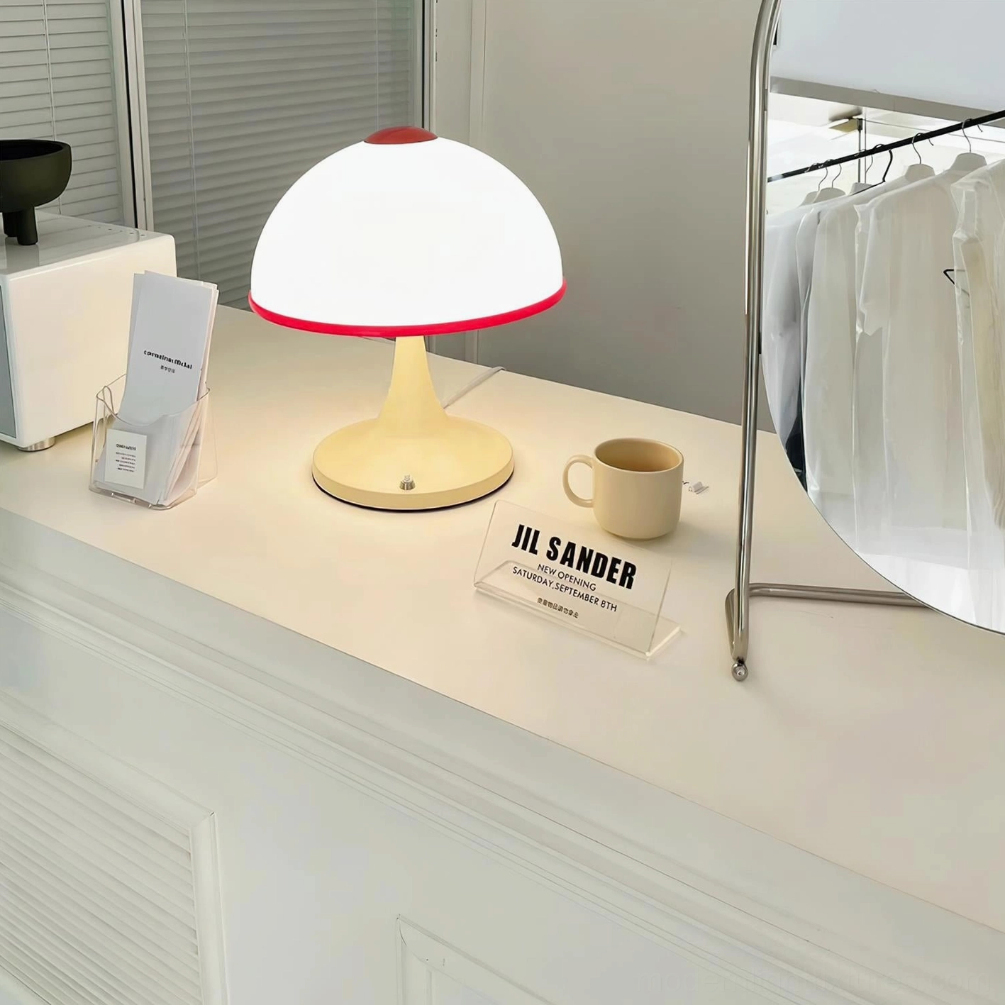 Mushroom dome table lamp retro aesthetic modern home furniture design statement piece