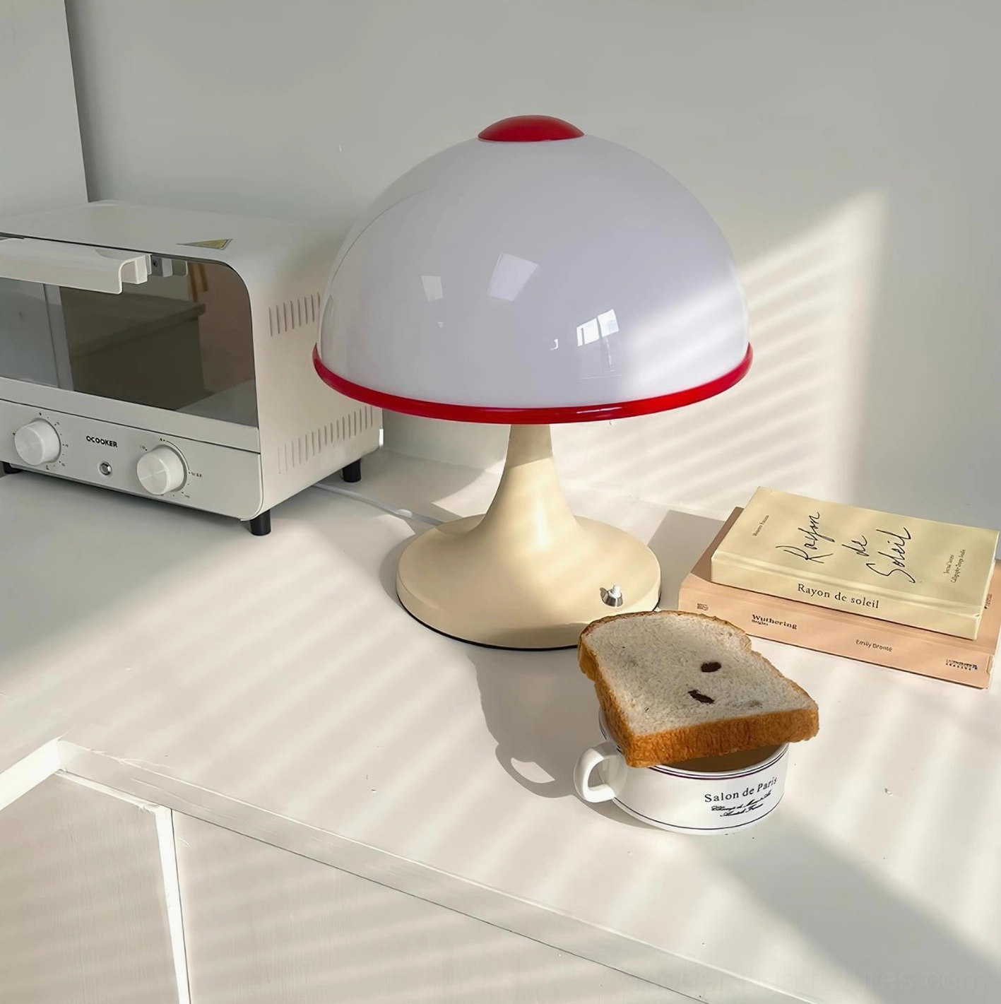 Julie mushroom table lamp G4 socket 5W bulb LED compatible dimmable specifications