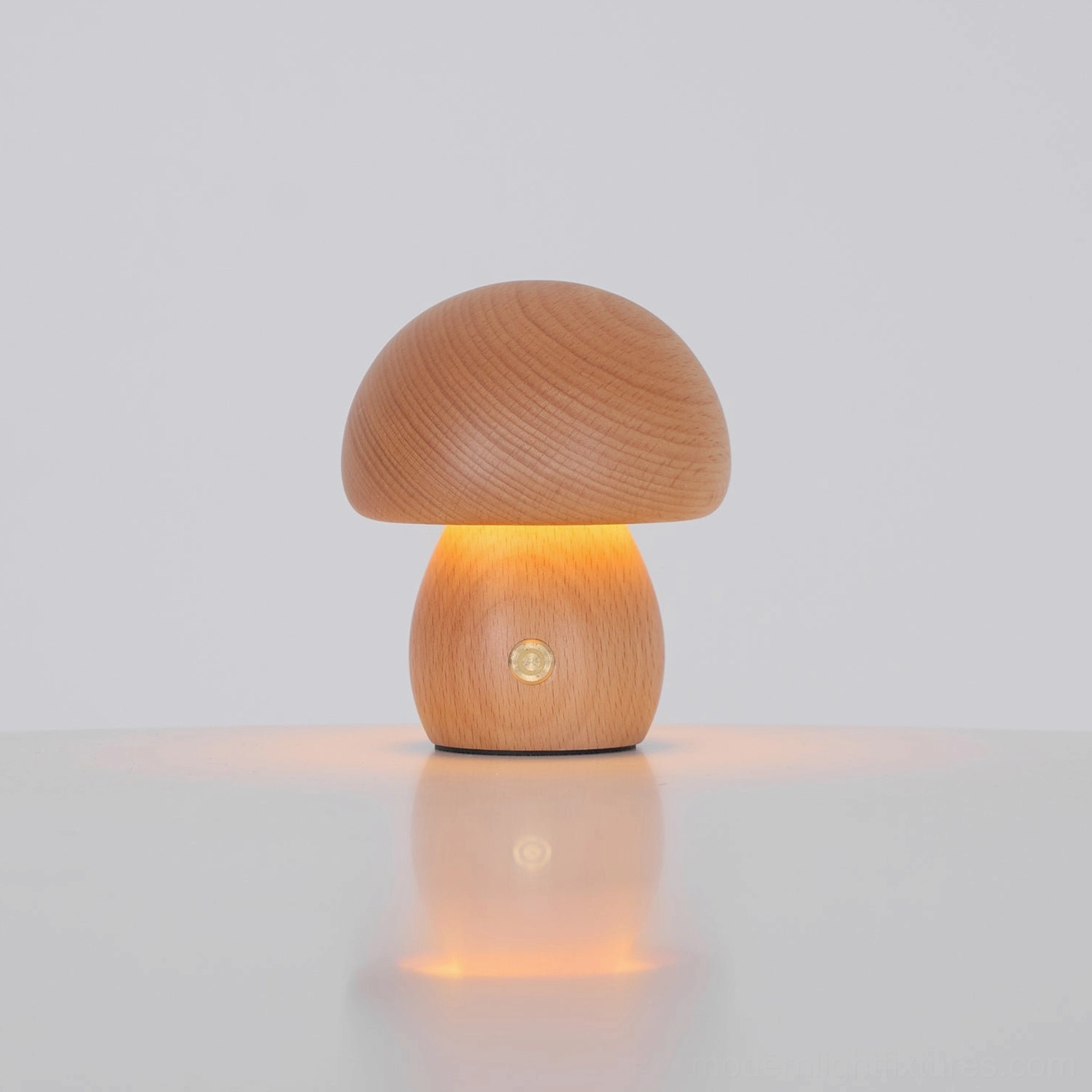 Mushroom table lamp decorative styling with books plants and objects showing vignette arrangement ideas
