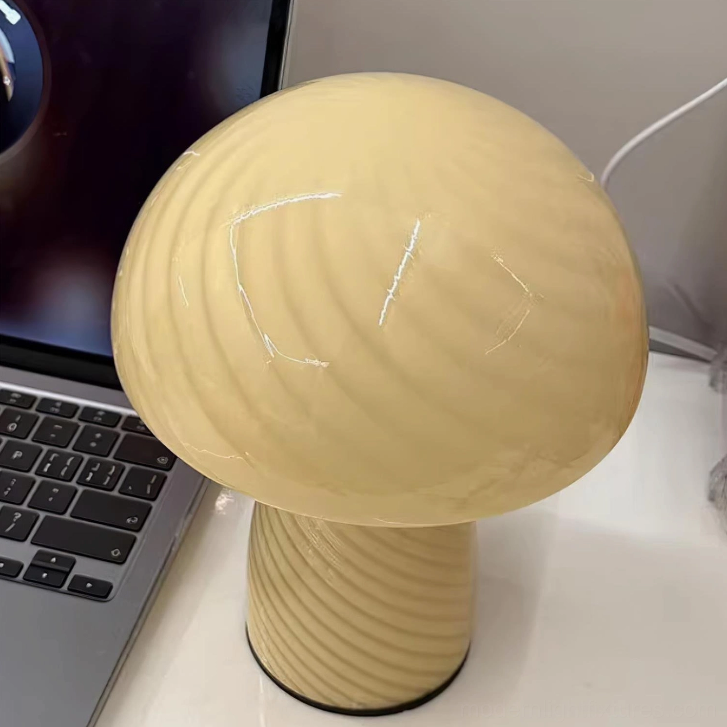 Warm white 3000K mushroom lamp soft luminescence ambient bedroom lighting solution