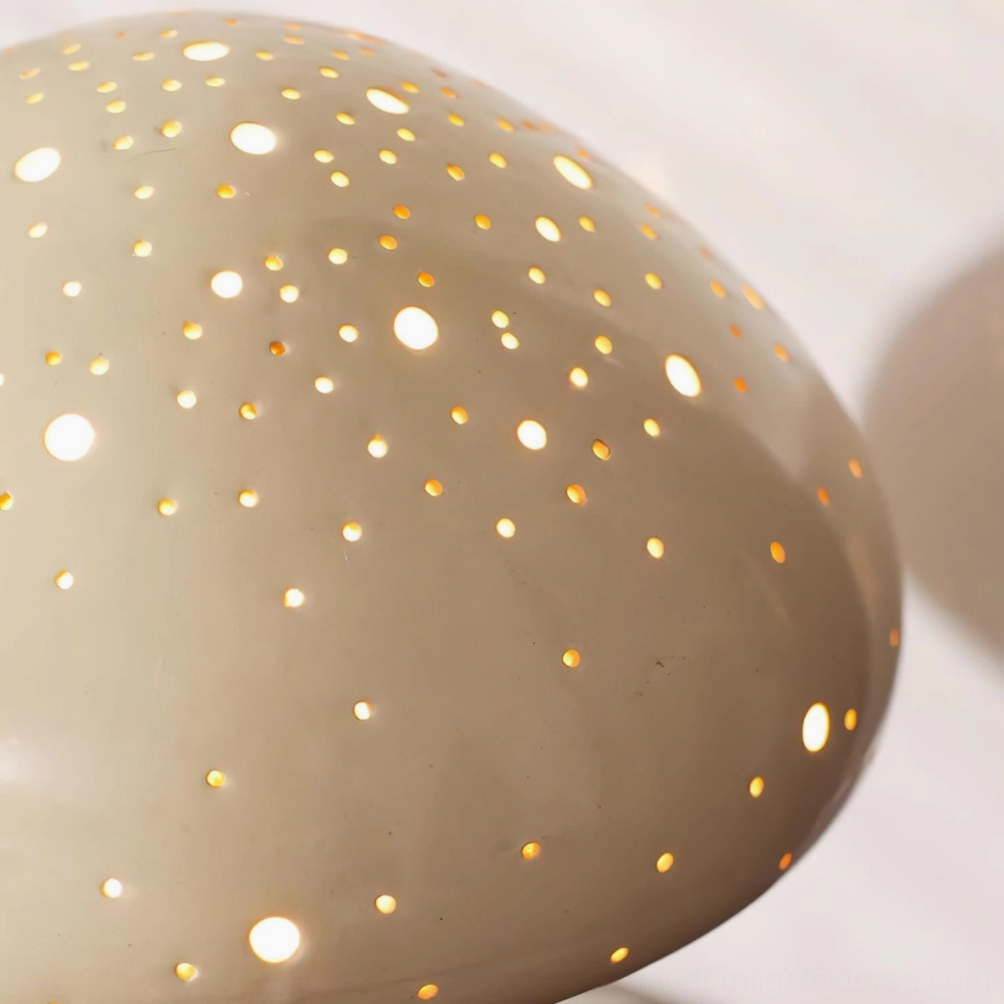 Mushroom sculptural table lamp ceramic and wood design - modern biomorphic lighting fixture