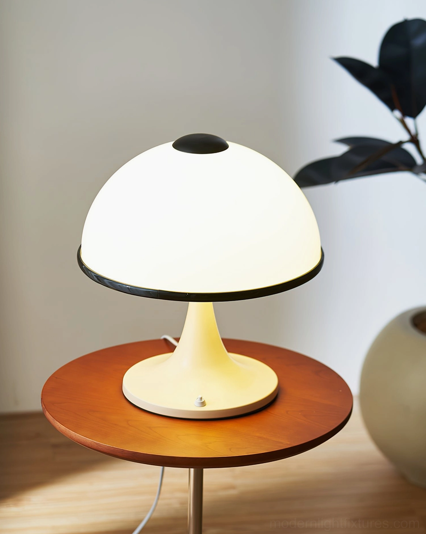 Julie mushroom table lamp black color option mid-century modern minimalist aesthetic