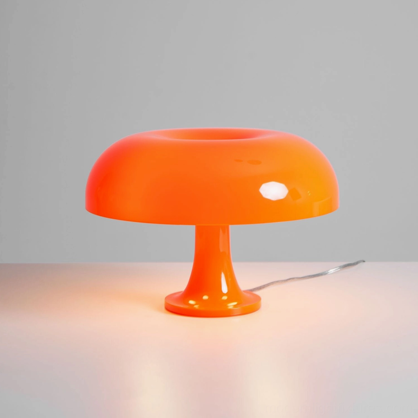 Mushroom table lamp compact E14 socket energy efficient