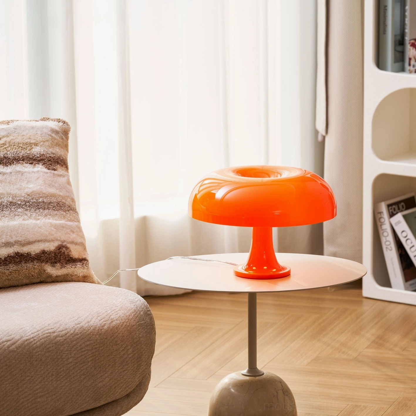 Mushroom table lamp stylish retro modern home accent