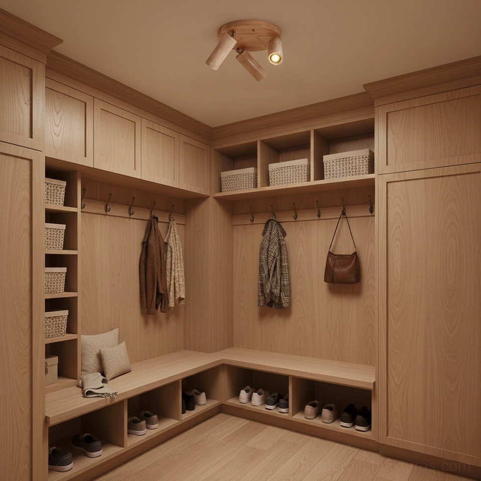 Myrtle travertine ceiling light demonstrating individual head rotation and directional lighting capability for task illumination