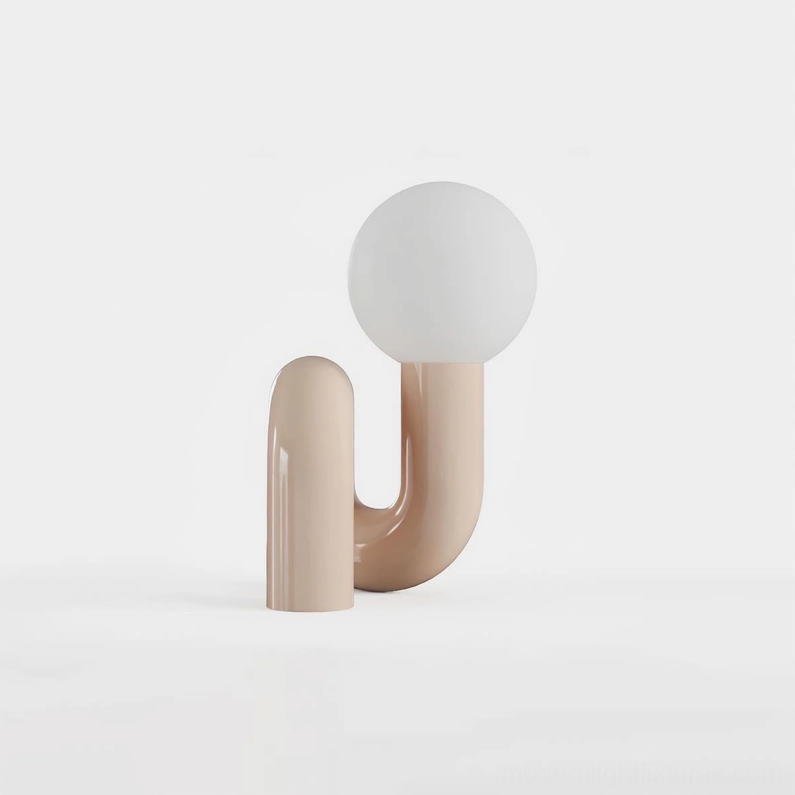 N-shape contemporary glass and ceramic table lamp multi-color display collection