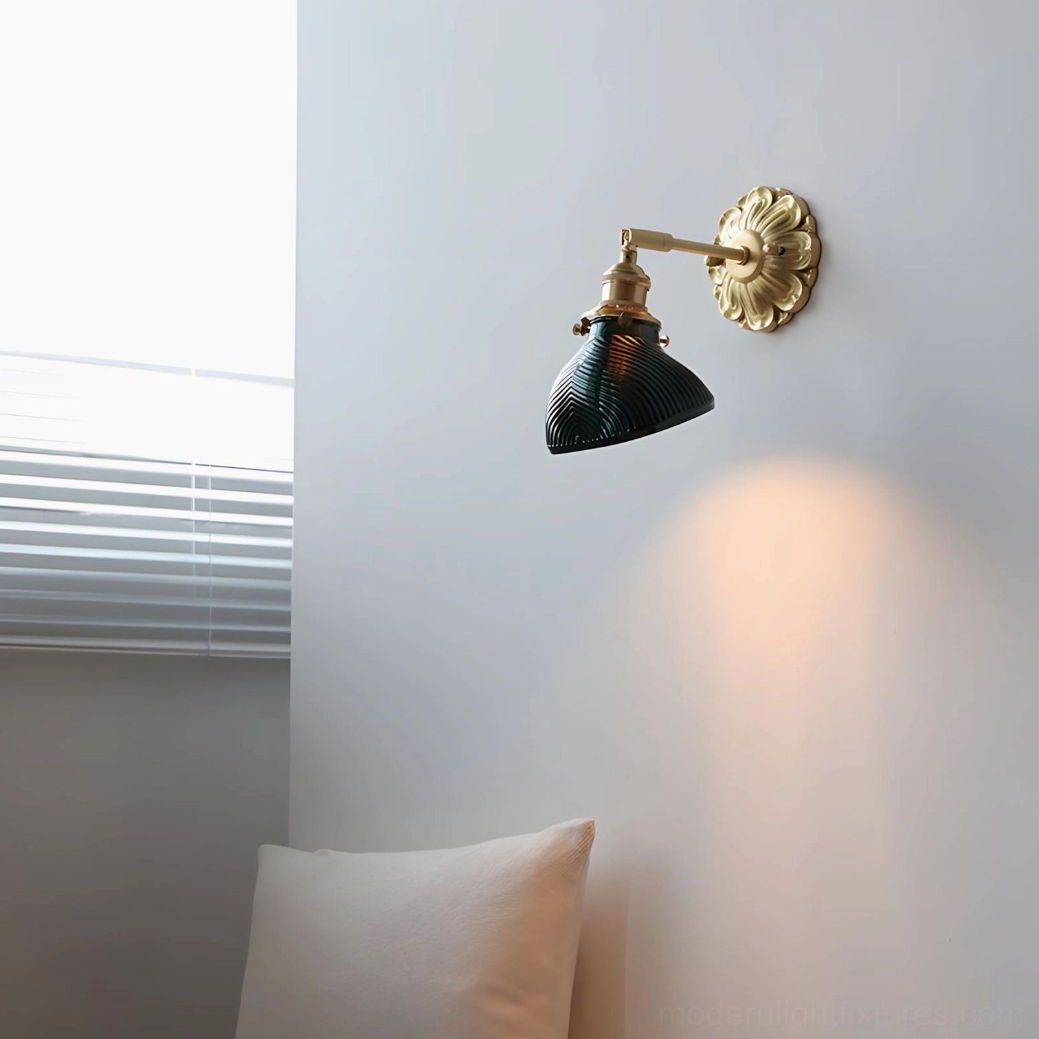 Nacre Petal Wall Sconce with dimmer control, adjustable brightness ambient lighting atmosphere