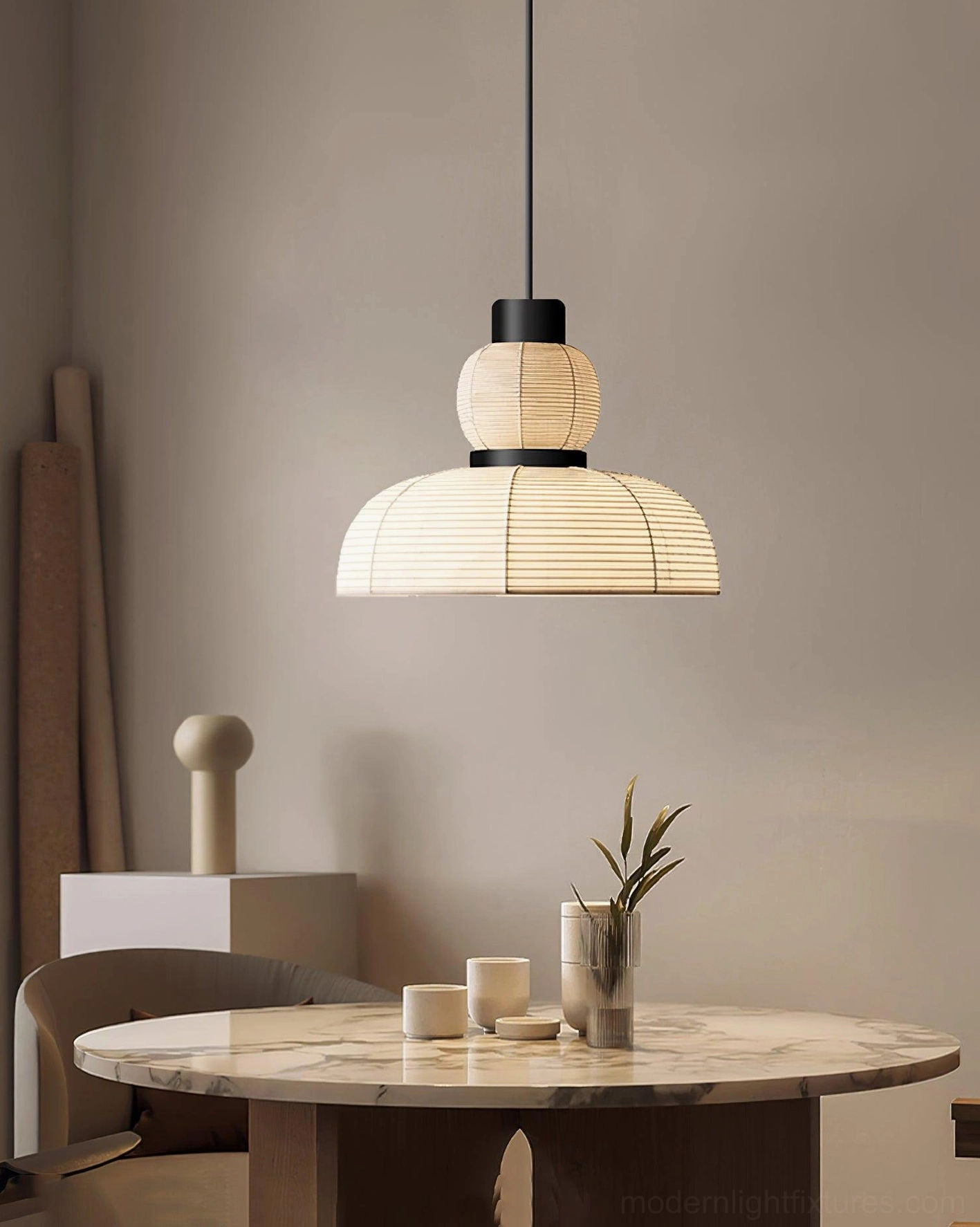 Nando rattan pendant lamp decorative detail, hand-woven natural fiber texture, artisan quality