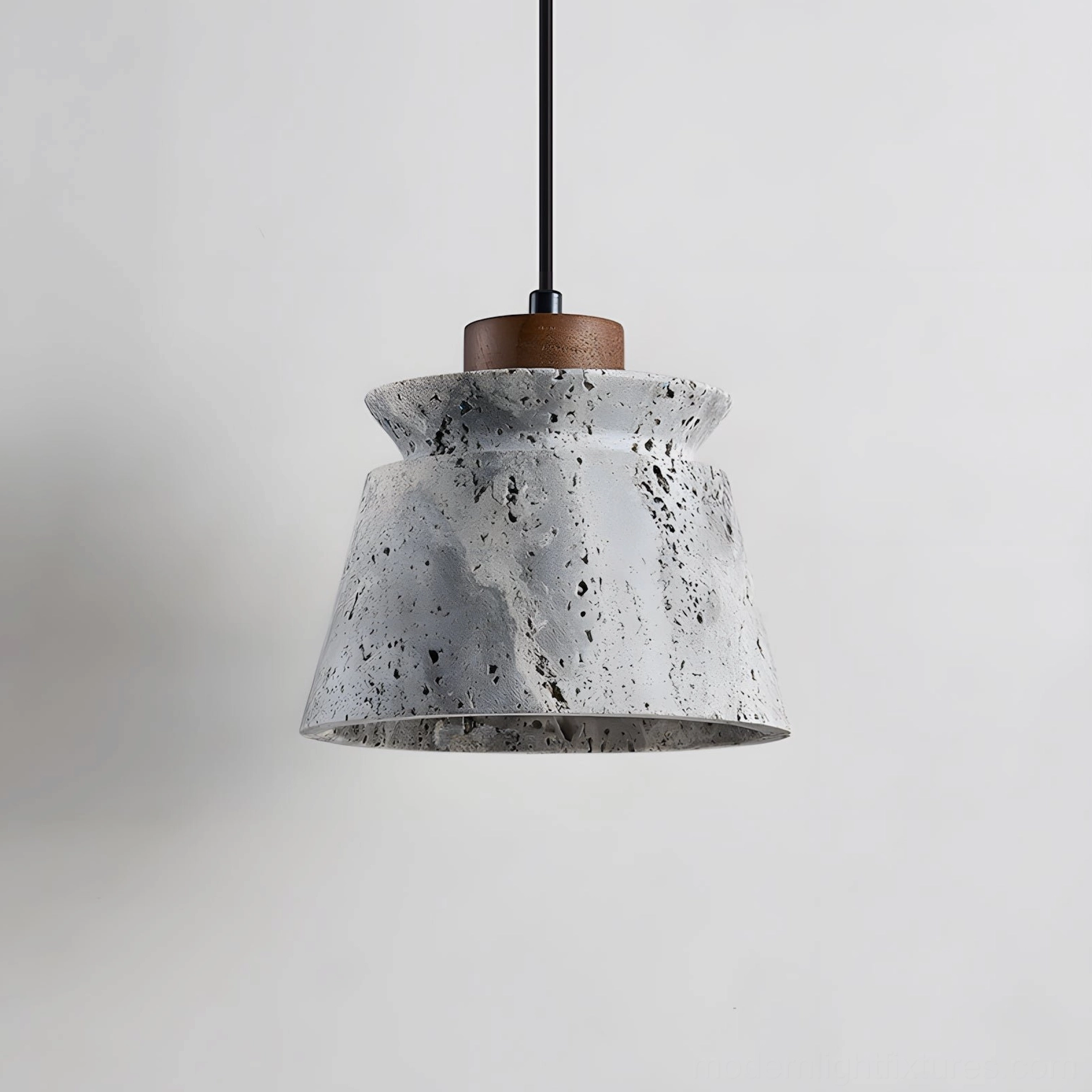 Natural travertine stone material showing authentic pores and texture characteristic of genuine limestone fixtures