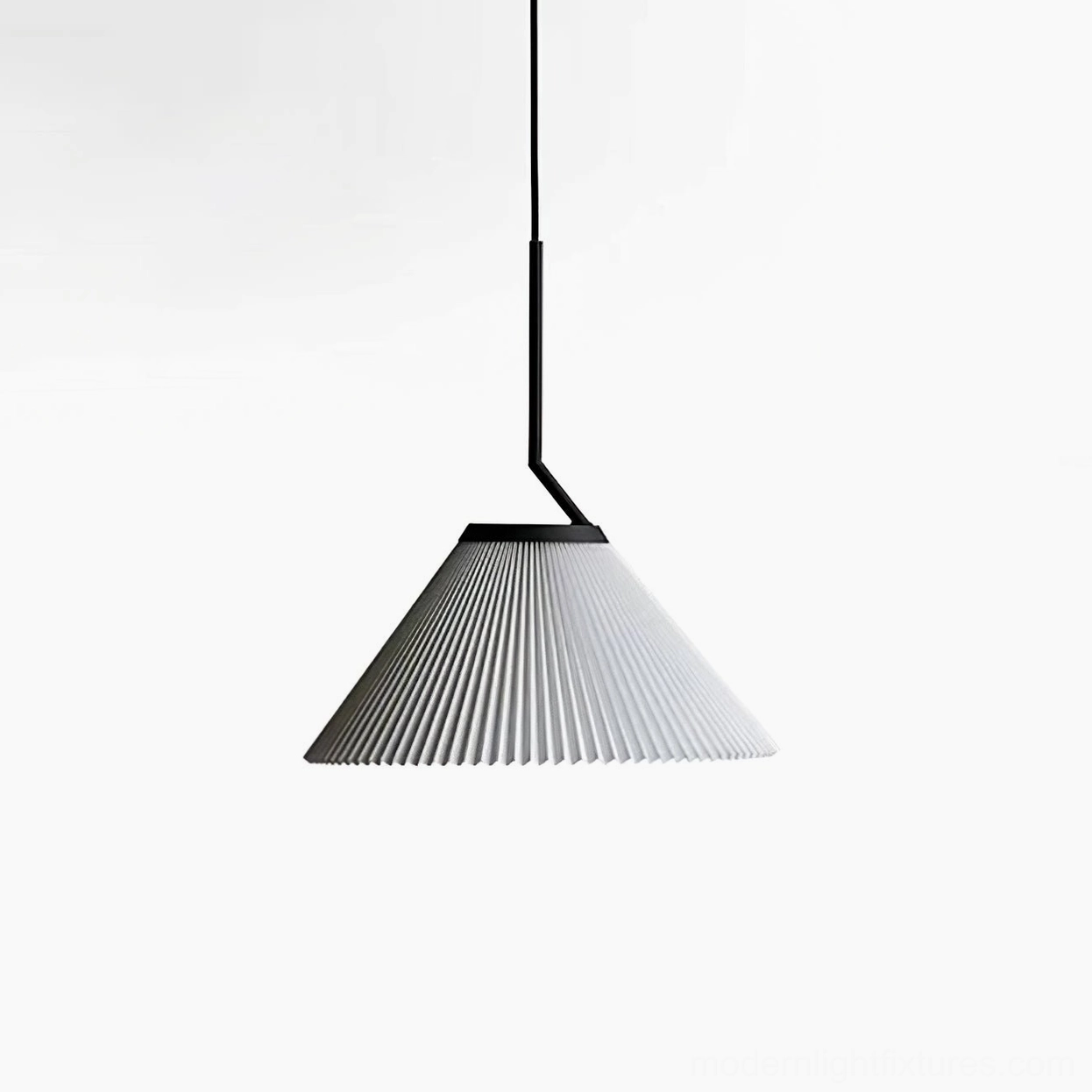 Large Nebra pleated pendant light - 51.5cm diameter minimalist black and white pendant
