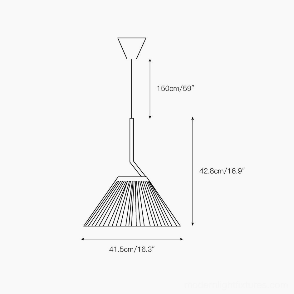 Nebra pleated pendant light color options - white and black fabric shade selection
