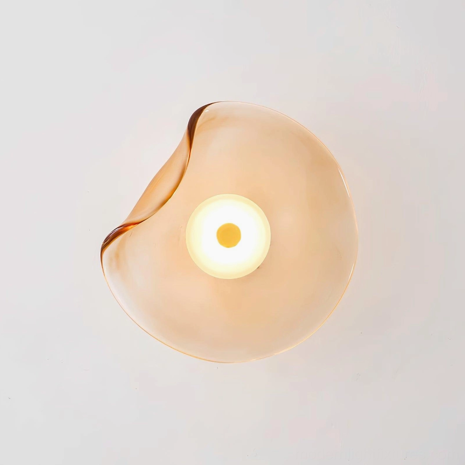 Nebulae amber wall sconce - modern glass fixture with warm illumination effect