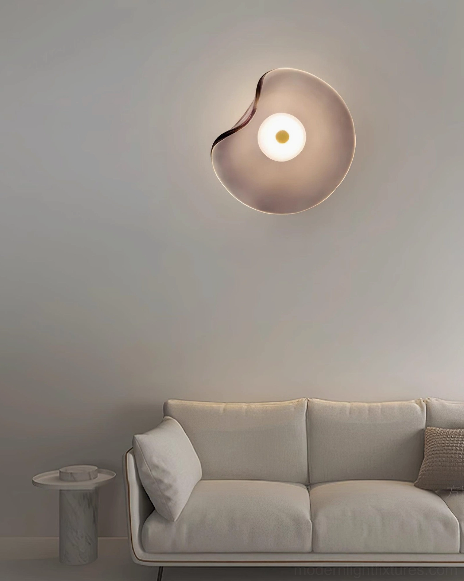 Nebulae modern wall sconce - contemporary glass light fixture for bathroom and bedroom lighting