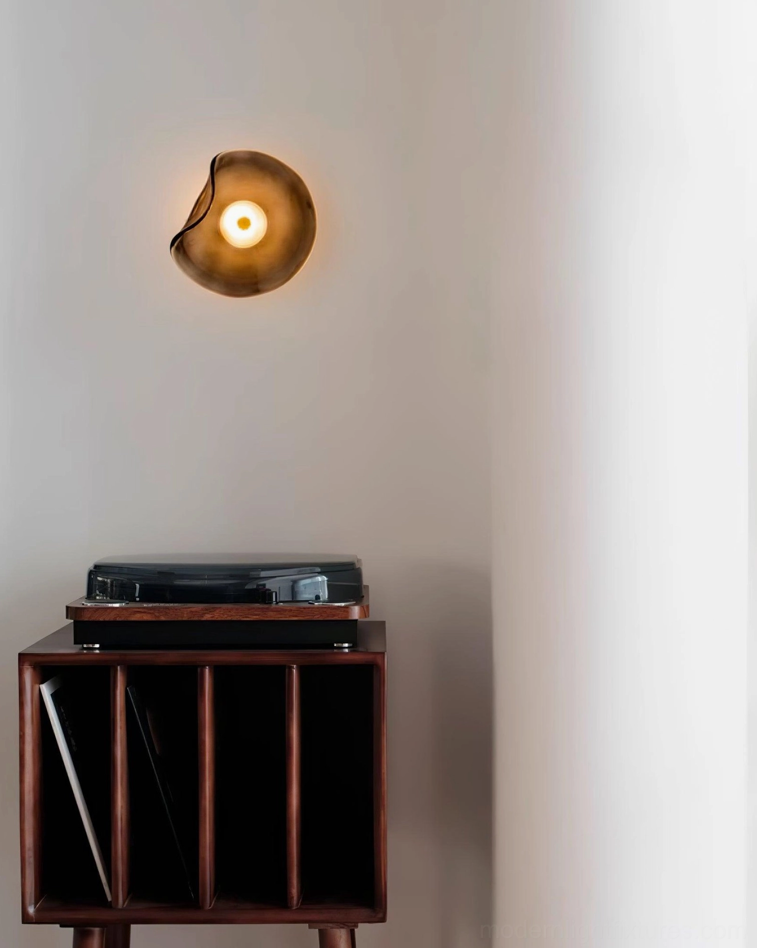 Nebulae wall sconce modern design - contemporary glass fixture in interior room ambiance