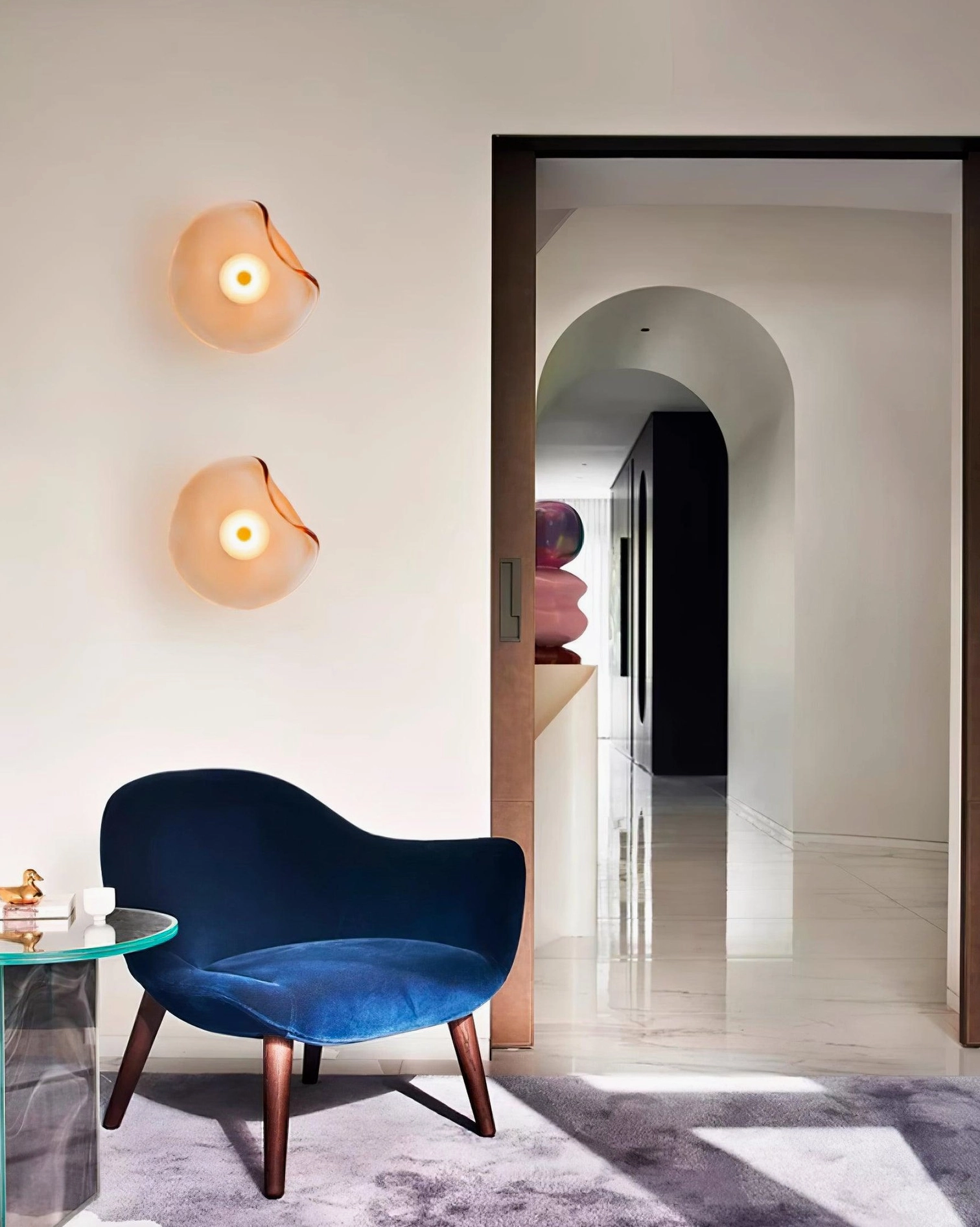 Nebulae wall sconce contemporary modern glass light - sculptural wall-mounted design