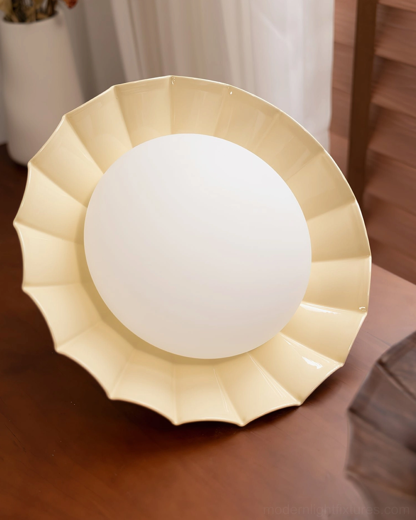 Nephele brown finish ceiling light showing warm tonal integration in traditional interior design