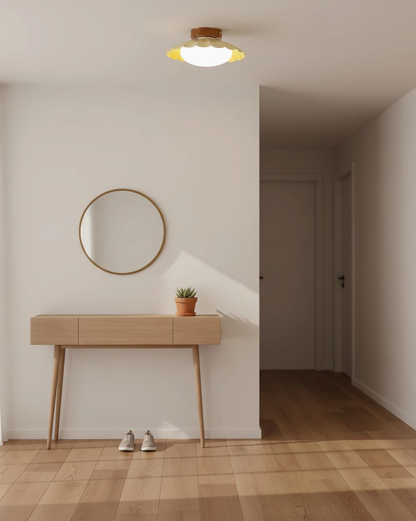 Nephele ceiling light showing design philosophy form follows feeling, emotional warmth illumination