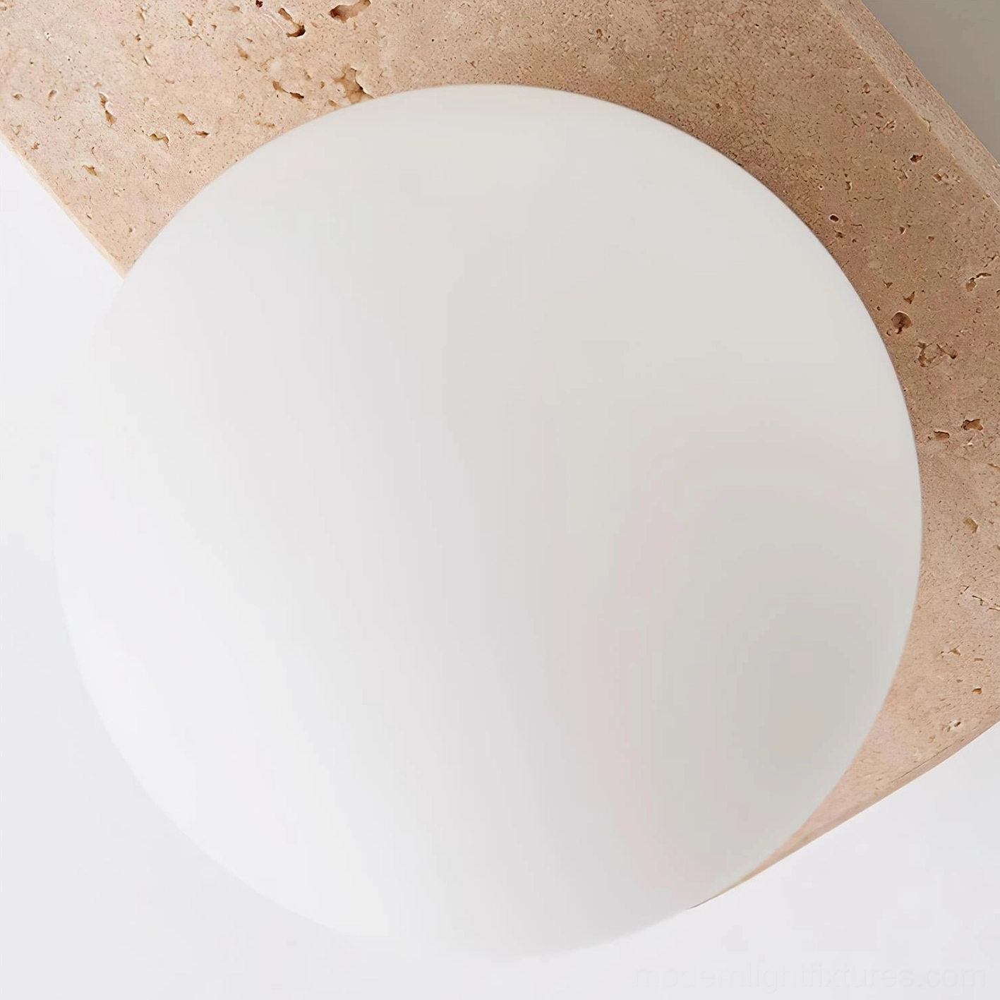 Neptune travertine wall sconce damp-rated outdoor covered porch weathered stone finish installation