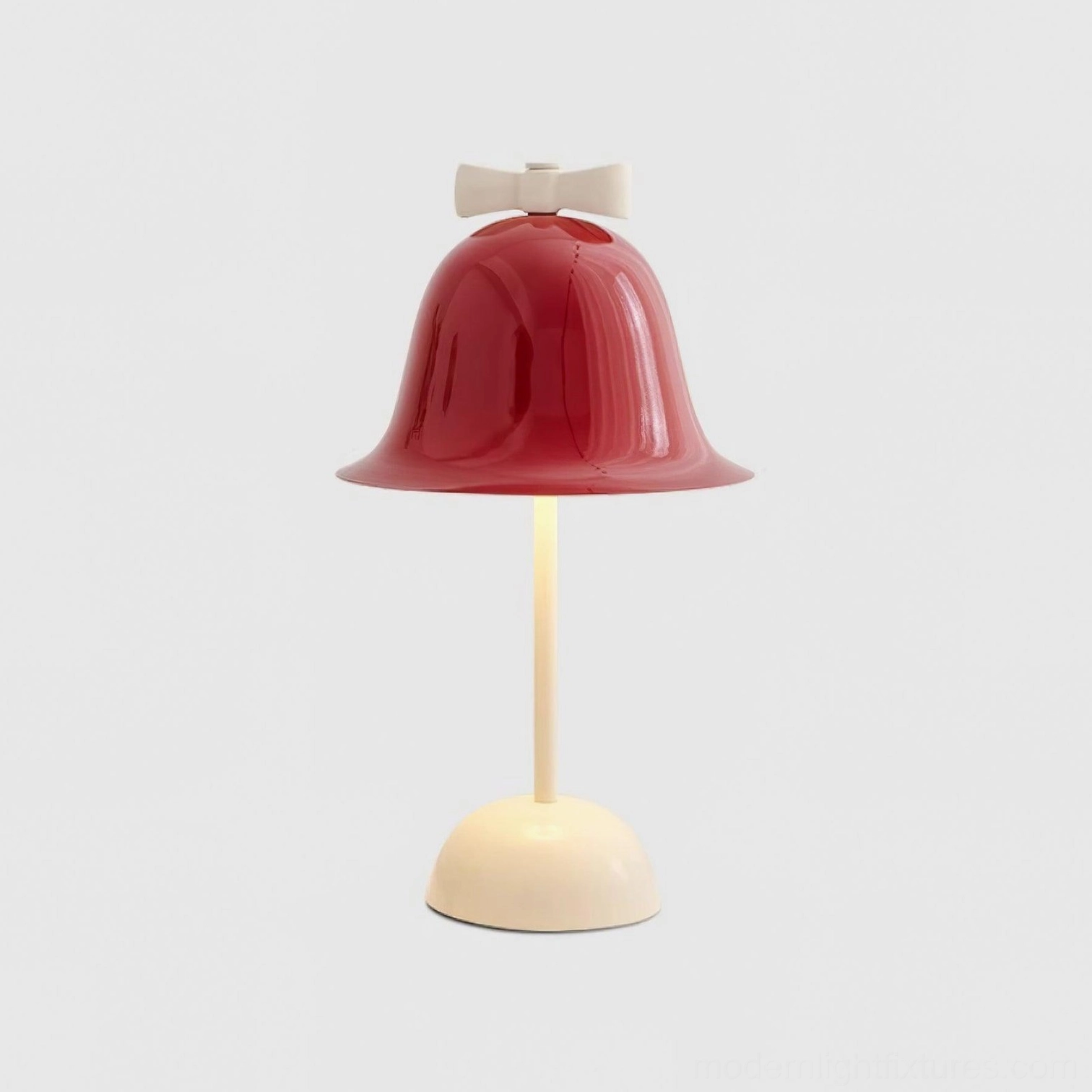 Wine red shade table lamp showing integration with mid-century modern and contemporary decor