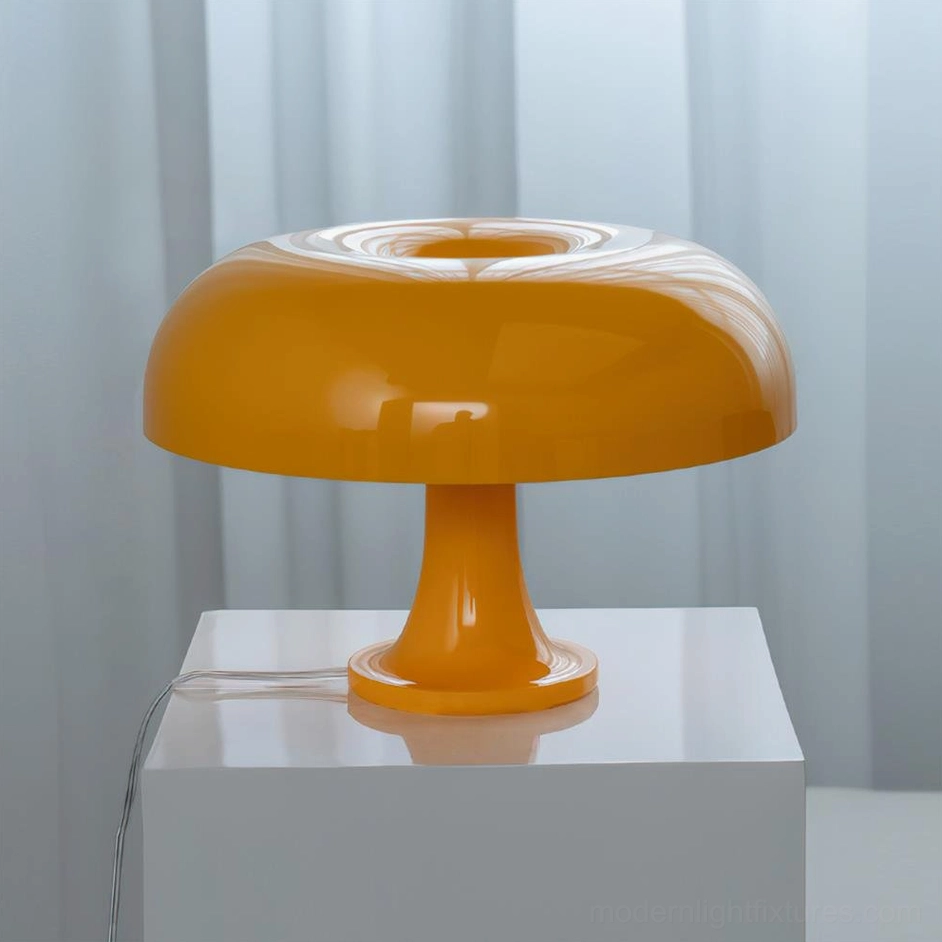 Nessino mushroom table lamp apple green contemporary color
