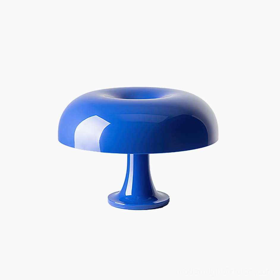 Nessino mushroom table lamp dark blue premium resin construction
