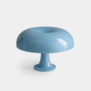 Nessino mushroom table lamp front flat view glossy finish mid-century modern design