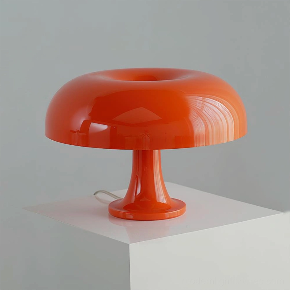 Nessino mushroom table lamp citrus orange playful design