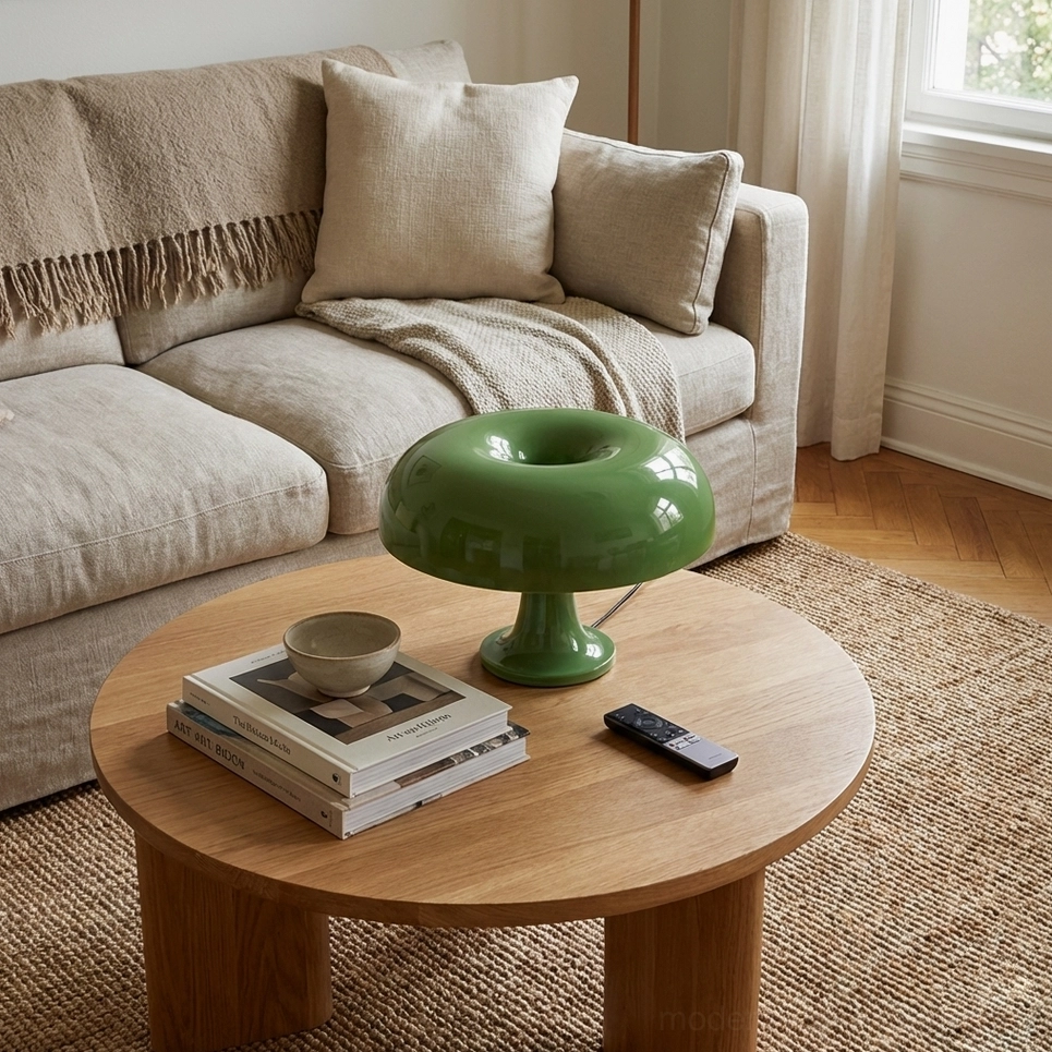 Nessino mushroom table lamp pop art style bold color statement