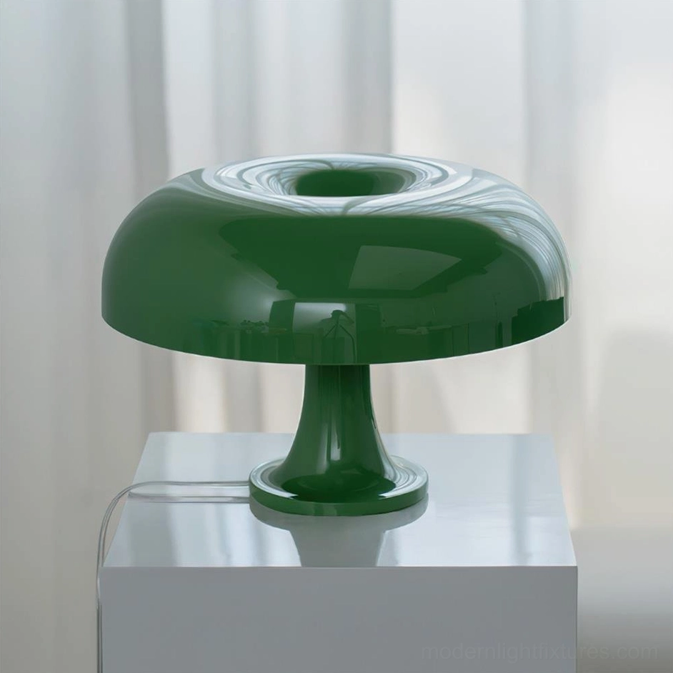 Nessino mushroom table lamp fiery red bold statement piece