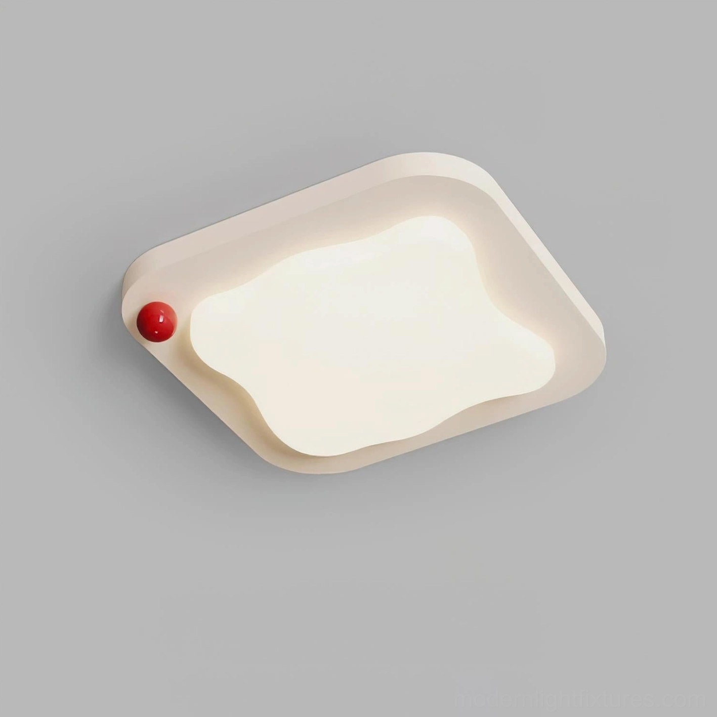 Niera modern ceiling fixture showcasing metal canopy construction and durable acrylic diffuser assembly