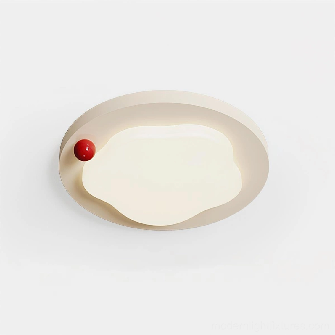Niera cloud-shaped ceiling fixture highlighting minimalist modern design and soft diffused lighting qualities