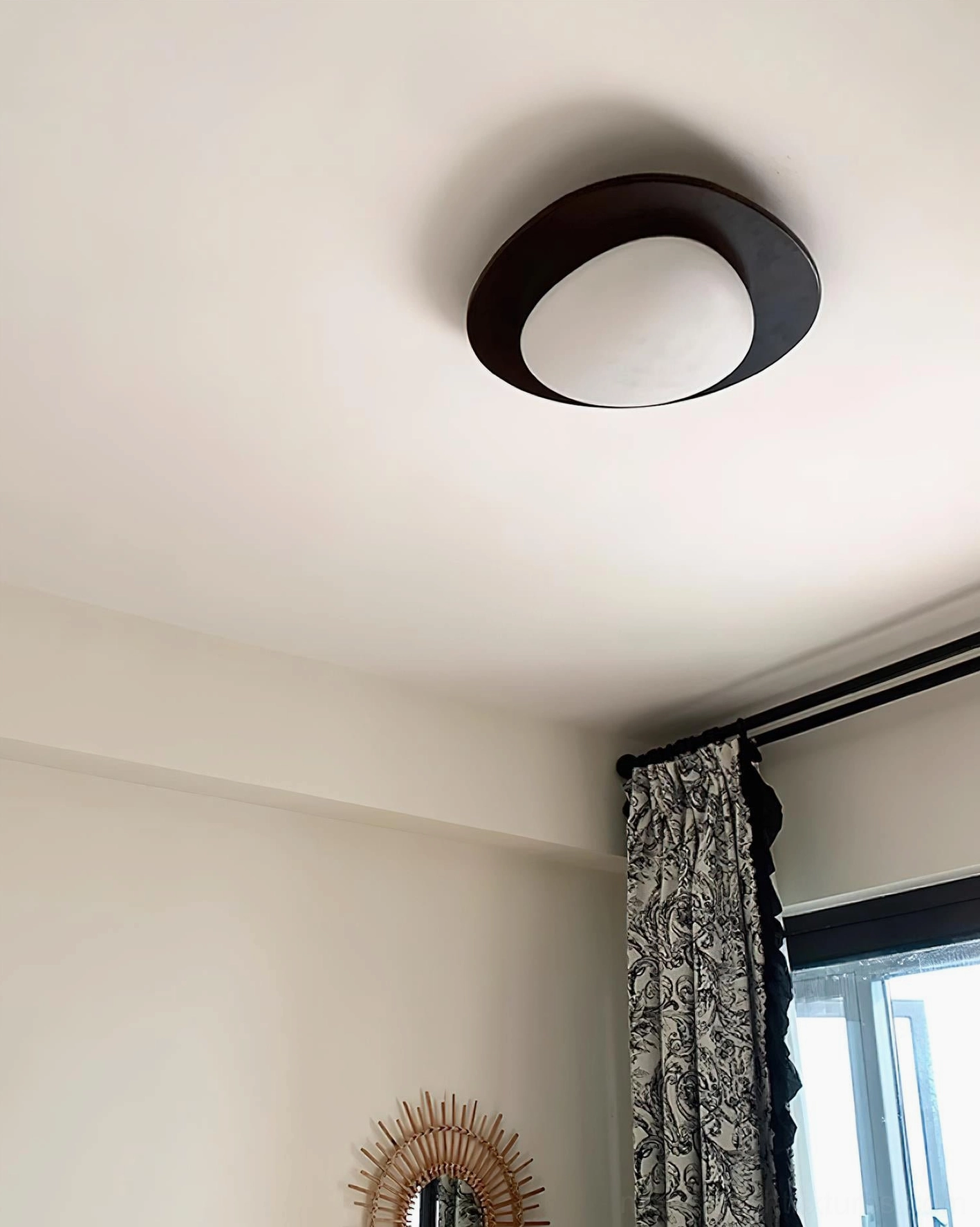 Niseko modern ceiling light fixture full product view highlighting asymmetrical organic oval shape design