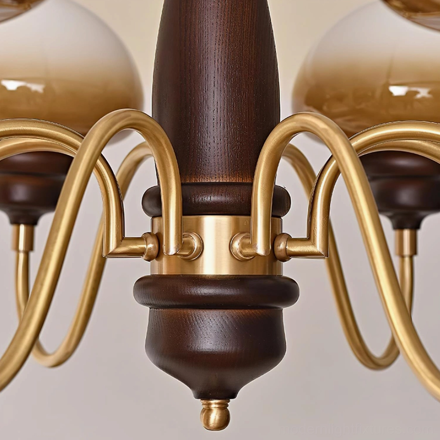 Vintage mushroom chandelier full view showing all glass globe arrangement and design