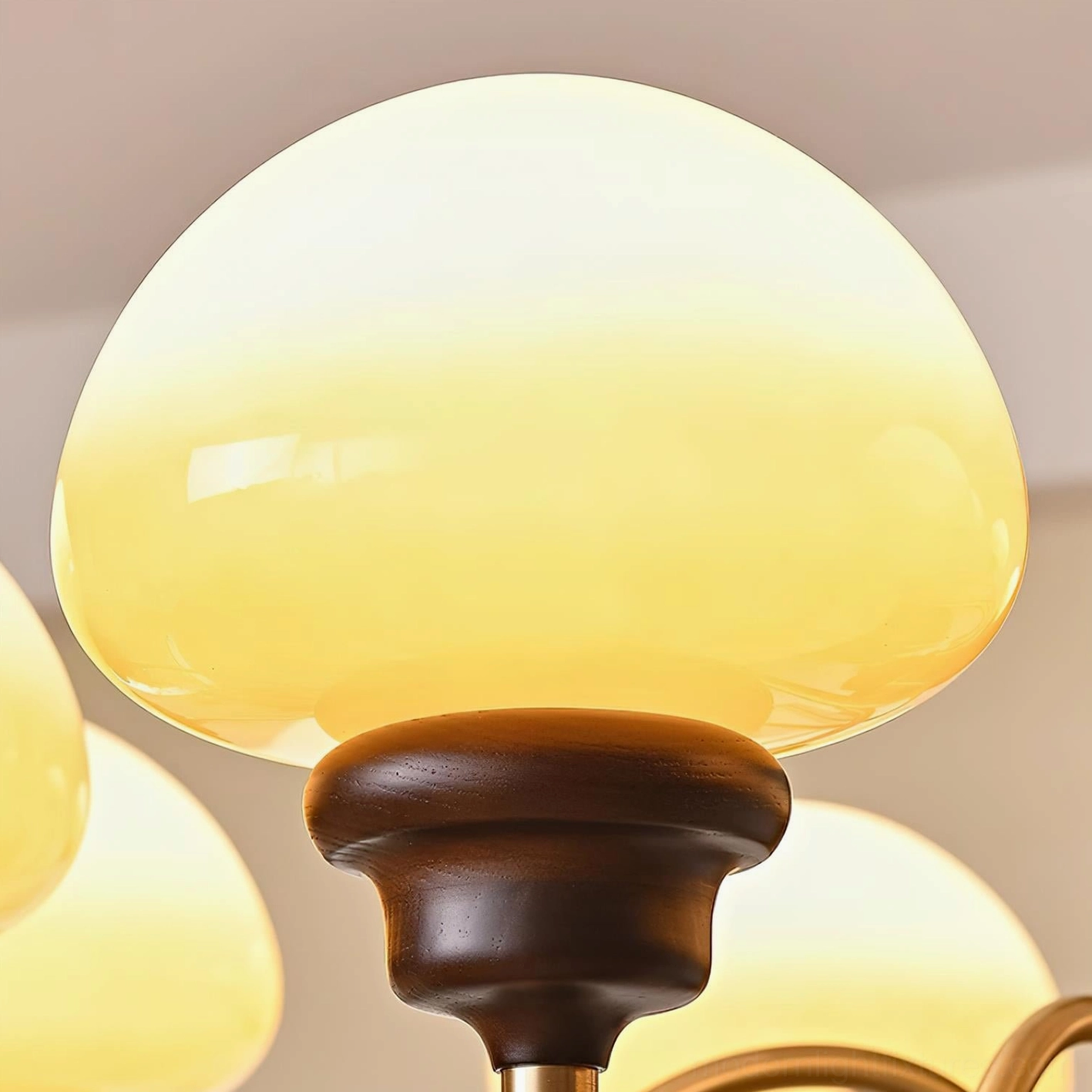 Nonna mushroom chandelier dimmer compatible feature for mood lighting control