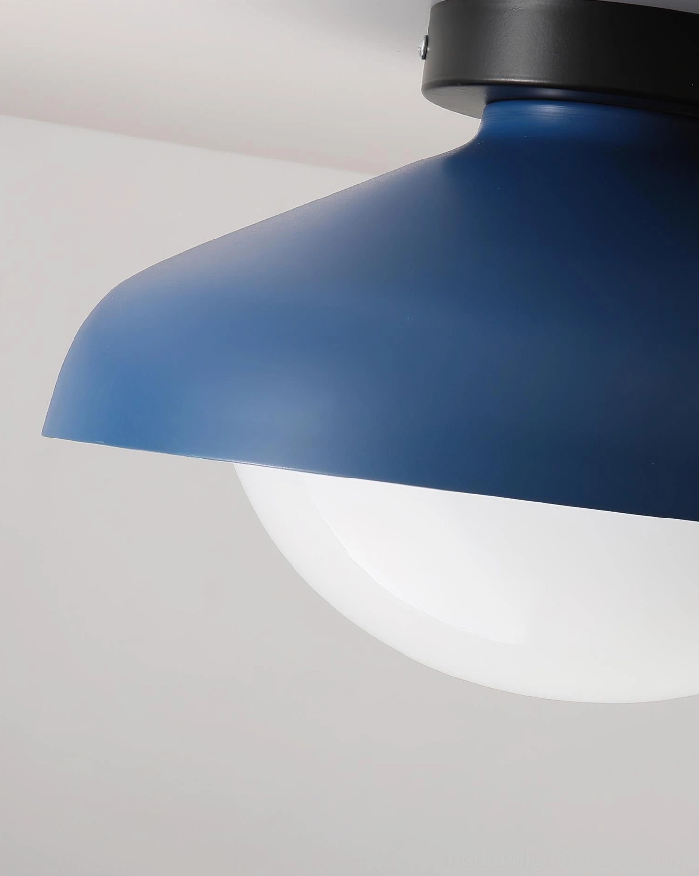 Nordic minimalist dome ceiling fixture with warm cream shade, contemporary semi-flush design for modern interiors