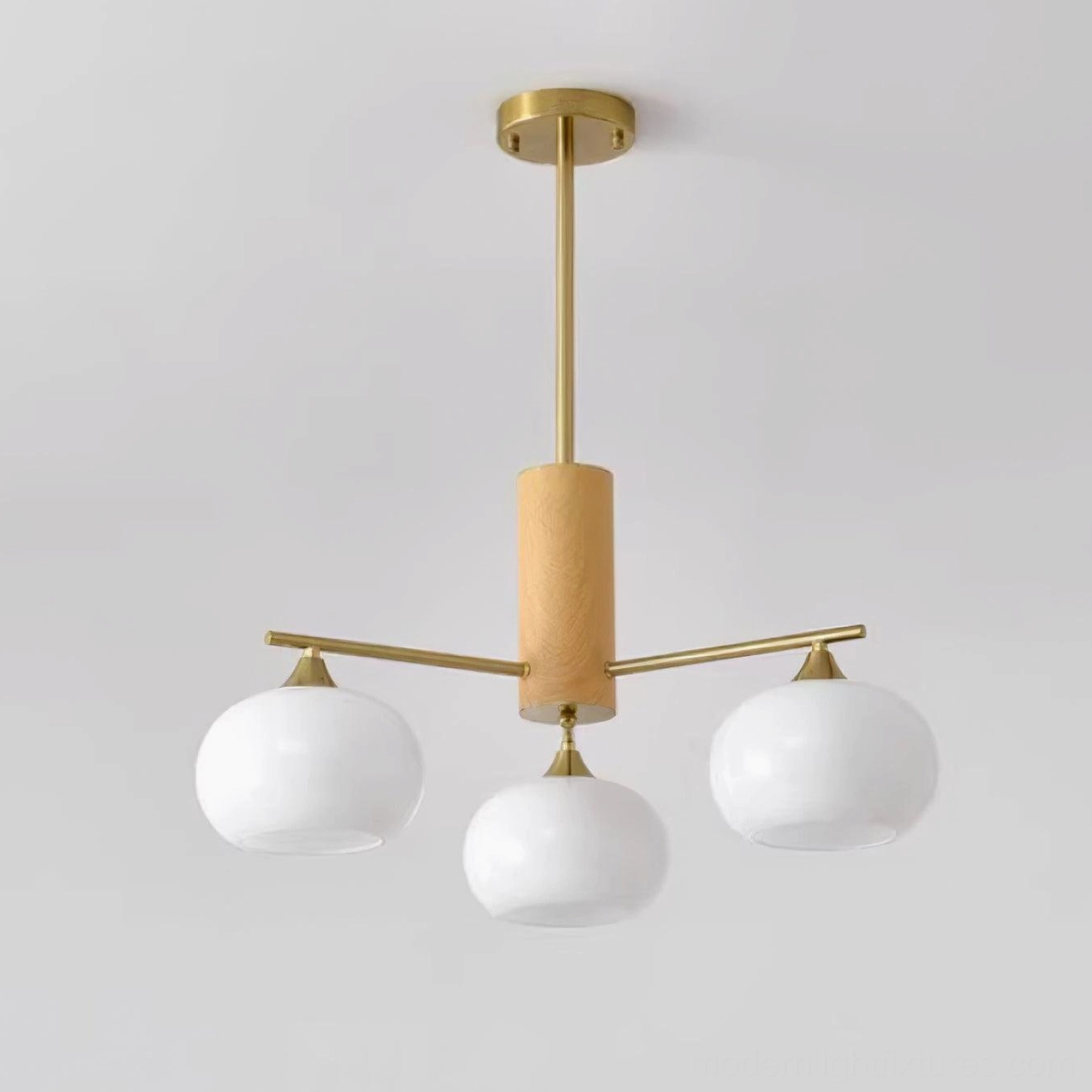 Nordic style pendant chandelier opal glass shades warm ambient lighting home fixture
