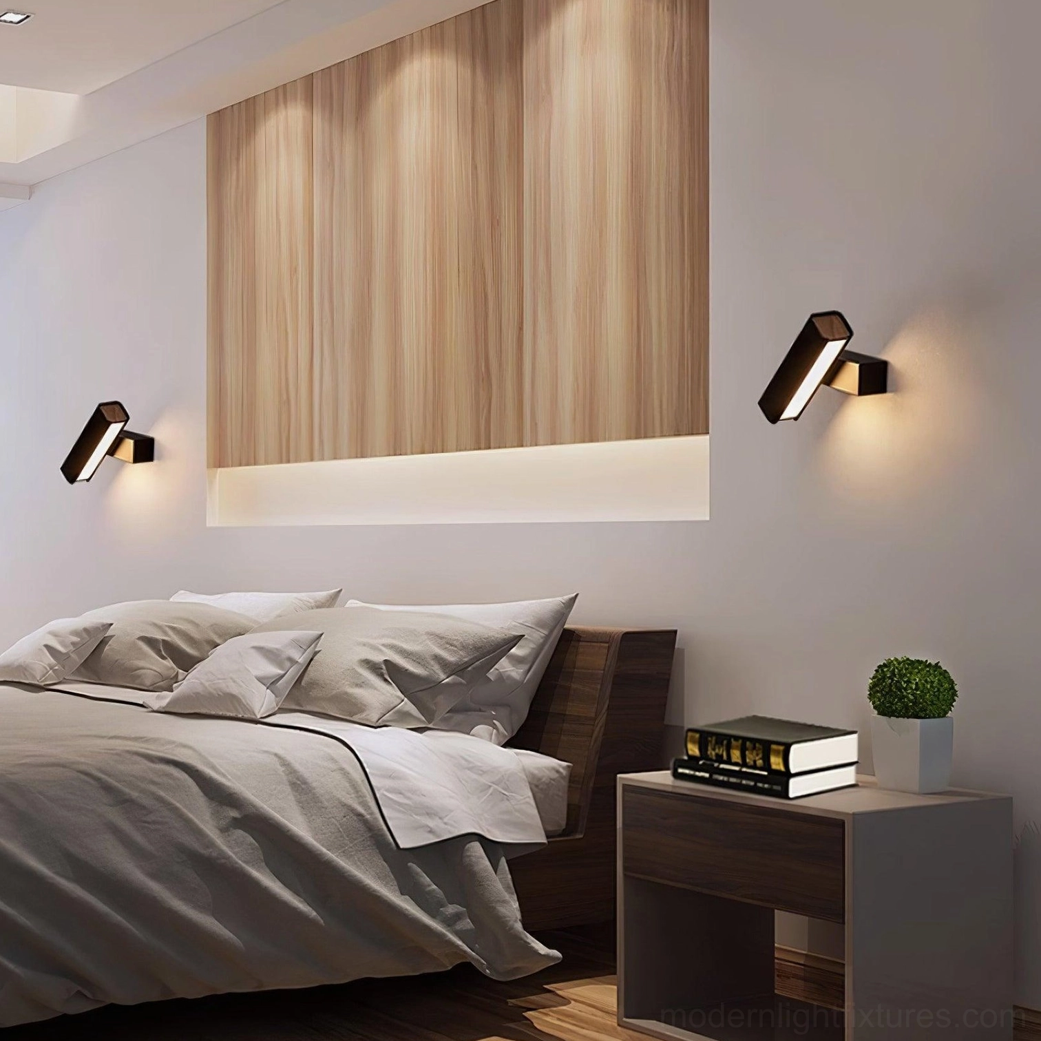 Nordic rotatable wall lamp showcasing warm white LED and adjustable angle positioning feature